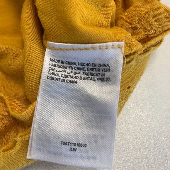 Bebe Eyelet Dress Womens XS Extra Small Yellow Lined Bodycon Mid Sleeve Fitted - Picture 7 of 9